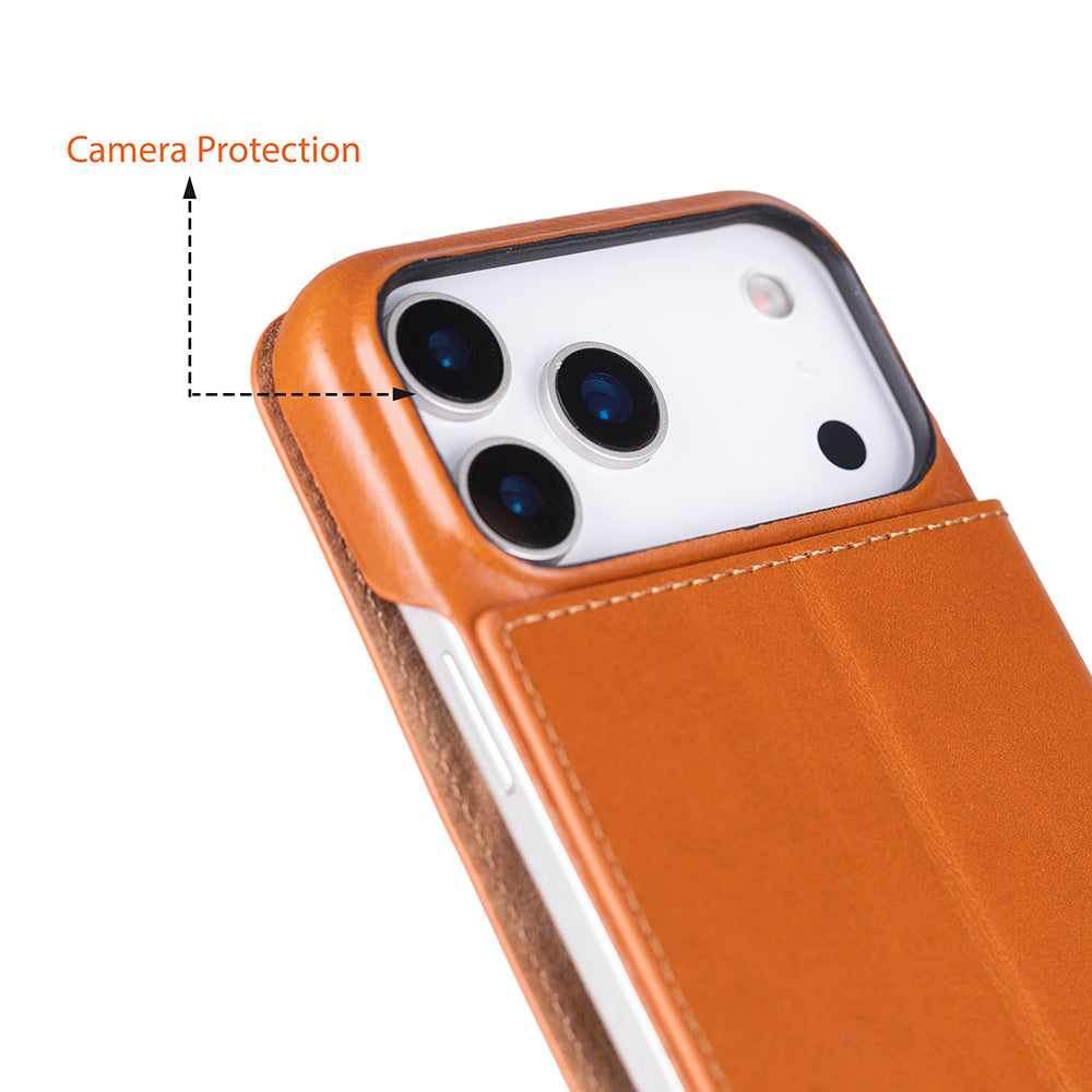 iPhone 17 Pro Hakiki Deri Kartlıklı Telefon Kılıfı - Sonat