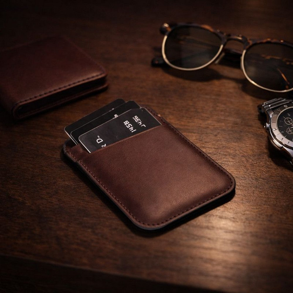 Hakiki Deri Mıknatıslı Kartlık - Maggy Fit CC