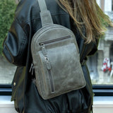 Hakiki Deri Kadın-Erkek Çapraz Sırt Çantası - Blake