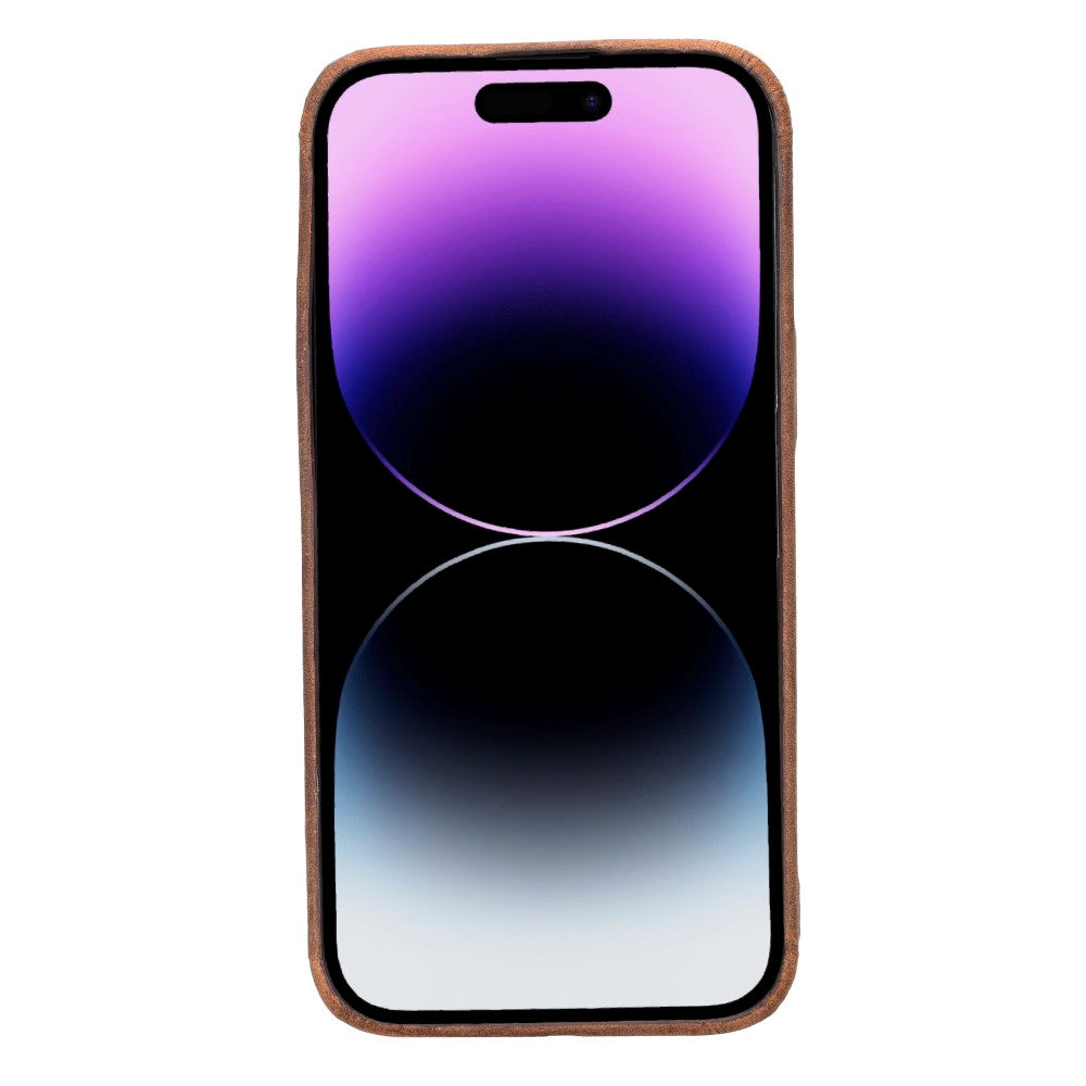 Apple iPhone 14 Pro Max Uyumlu Deri Arka Kapak ROCK G2