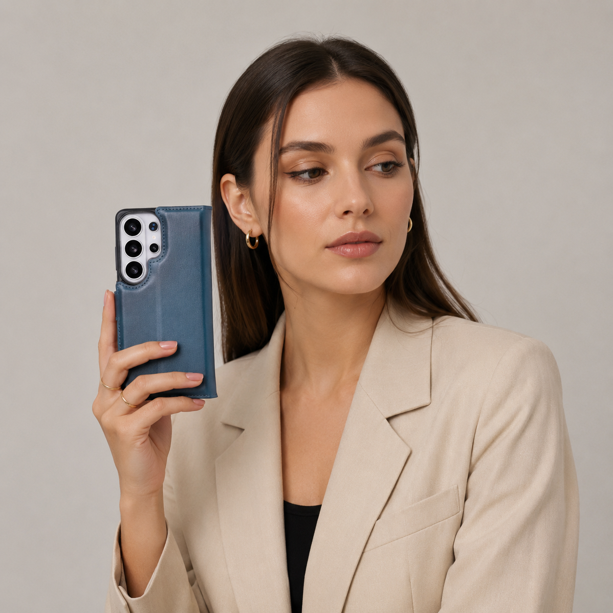 Samsung Galaxy S26 Ultra Uyumlu Hakiki Deri Cüzdanlı Kılıf - Magic