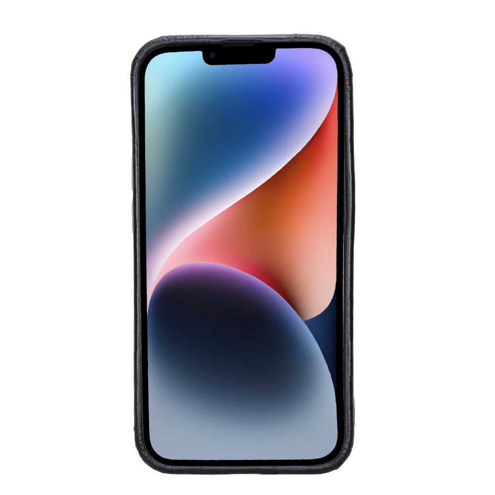 Apple iPhone 14 Uyumlu Deri Arka Kapak ROCK RST1