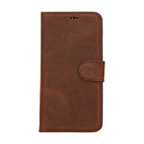 Apple iPhone 15 Pro Uyumlu Deri Cüzdanlı Kılıf - Magic