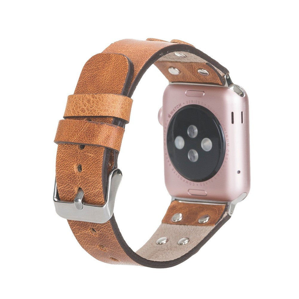 Apple Watch Uyumlu Deri Kordon Cross ST V18