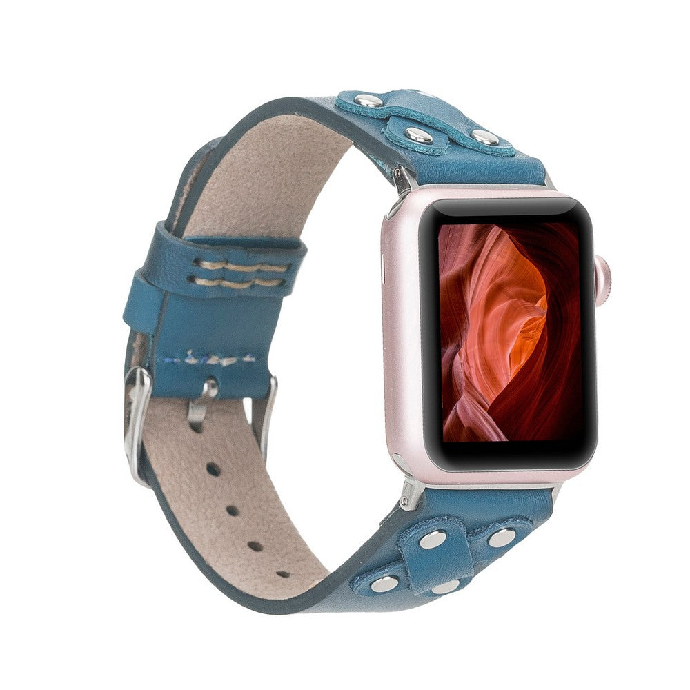 Apple Watch Uyumlu Deri Kordon Cross ST BRN4E