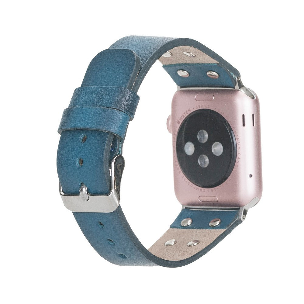 Apple Watch Uyumlu Deri Kordon Cross ST BRN4E