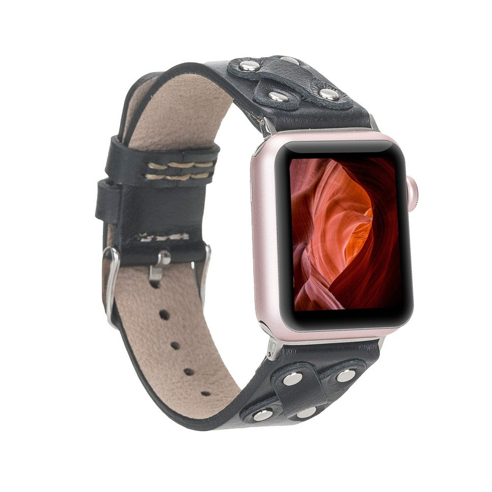 Apple Watch Uyumlu Deri Kordon Cross ST RST1