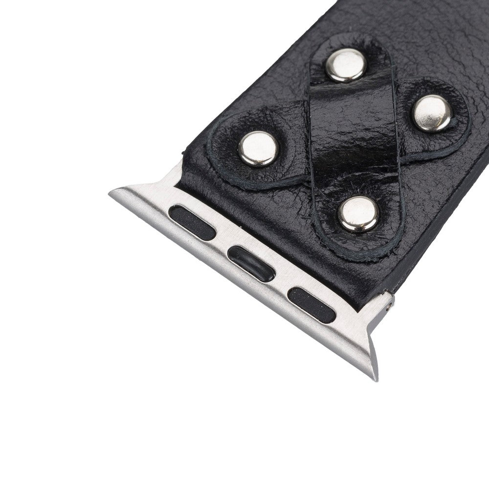 Apple Watch Uyumlu Deri Kordon Cross ST RST1