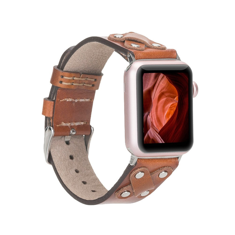 Apple Watch Uyumlu Deri Kordon Cross ST RST2E