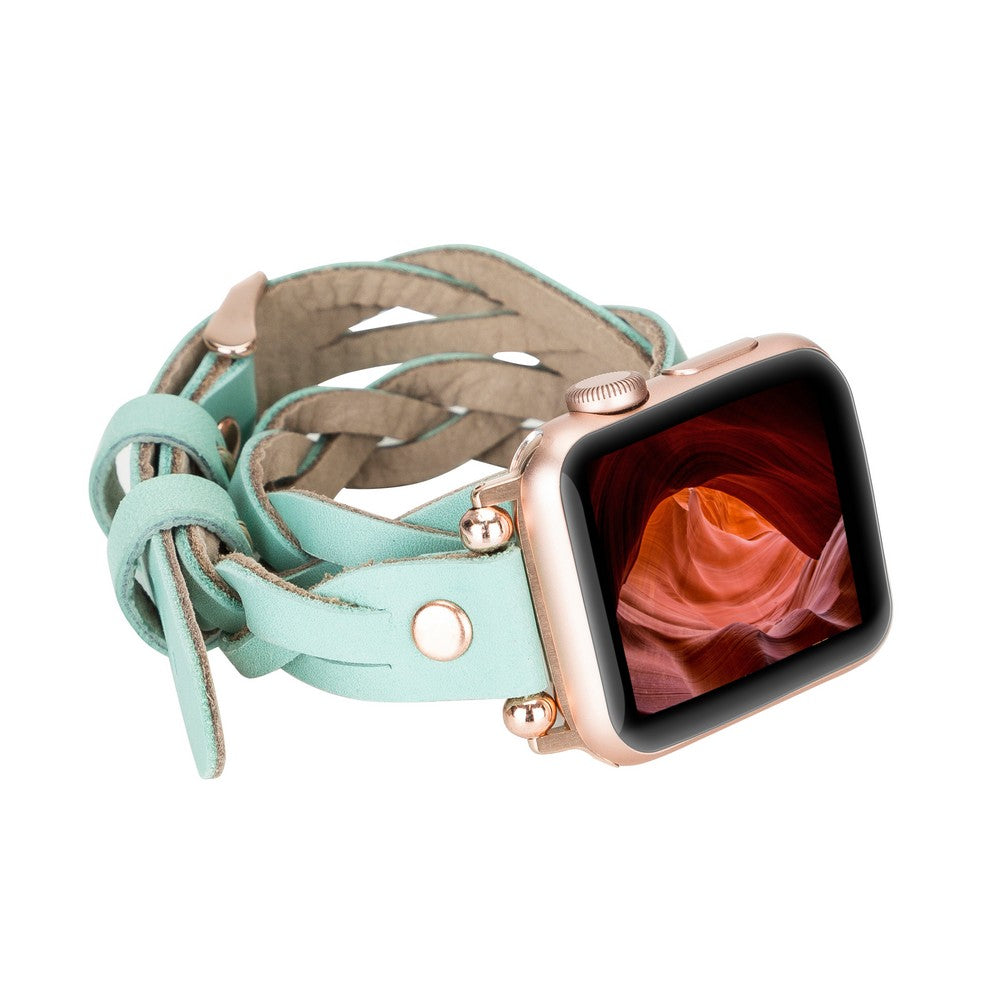 Apple Watch Uyumlu Deri Kordon DT RT BRN7