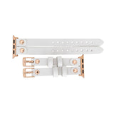 Apple Watch Uyumlu Deri Kordon Ely Double Tour F3 Beyaz