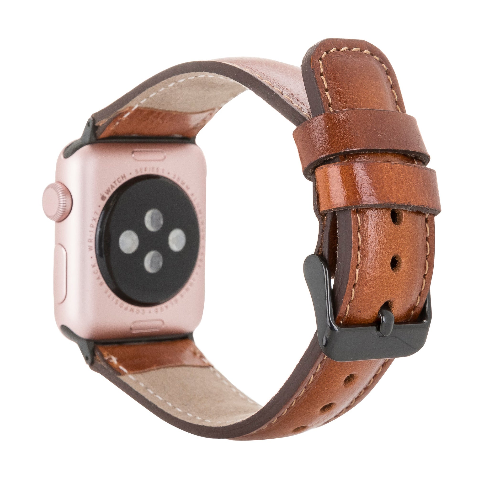 Apple Watch Uyumlu Deri Kordon RTST2EF Taba