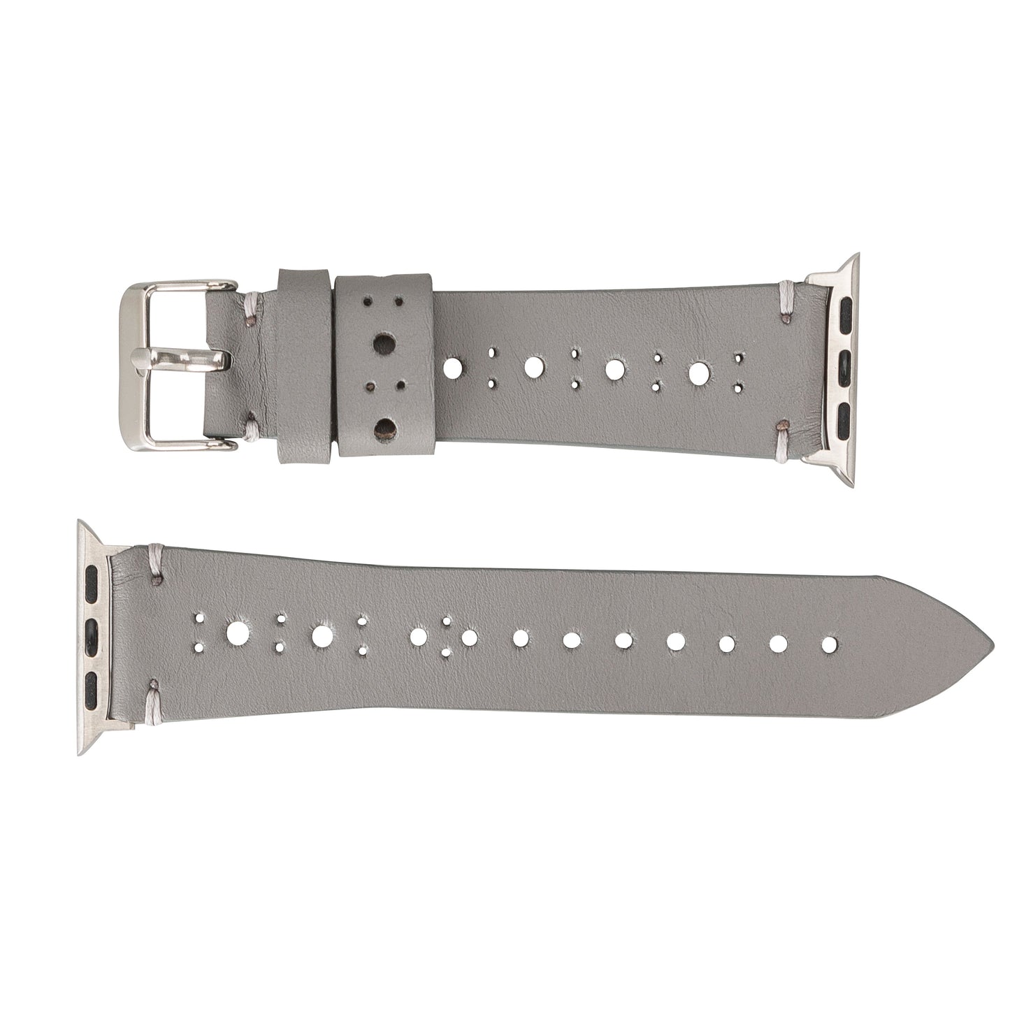 Apple Watch Uyumlu Deri Kordon RST9-BA8 Gri