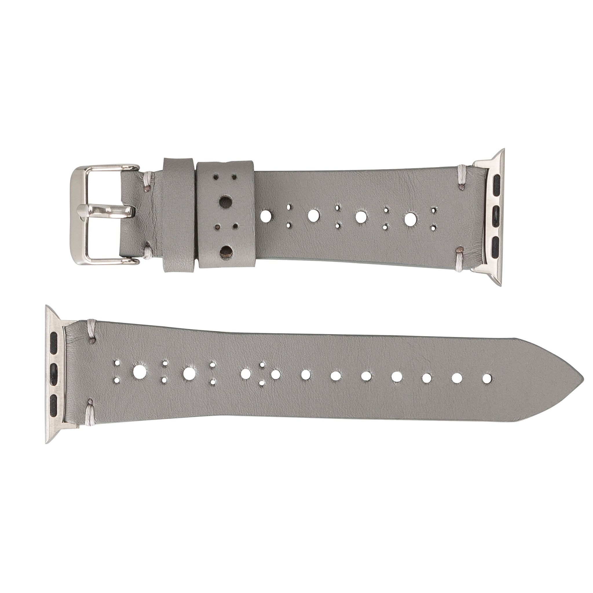 Apple Watch Uyumlu Deri Kordon RST9-BA8 Gri