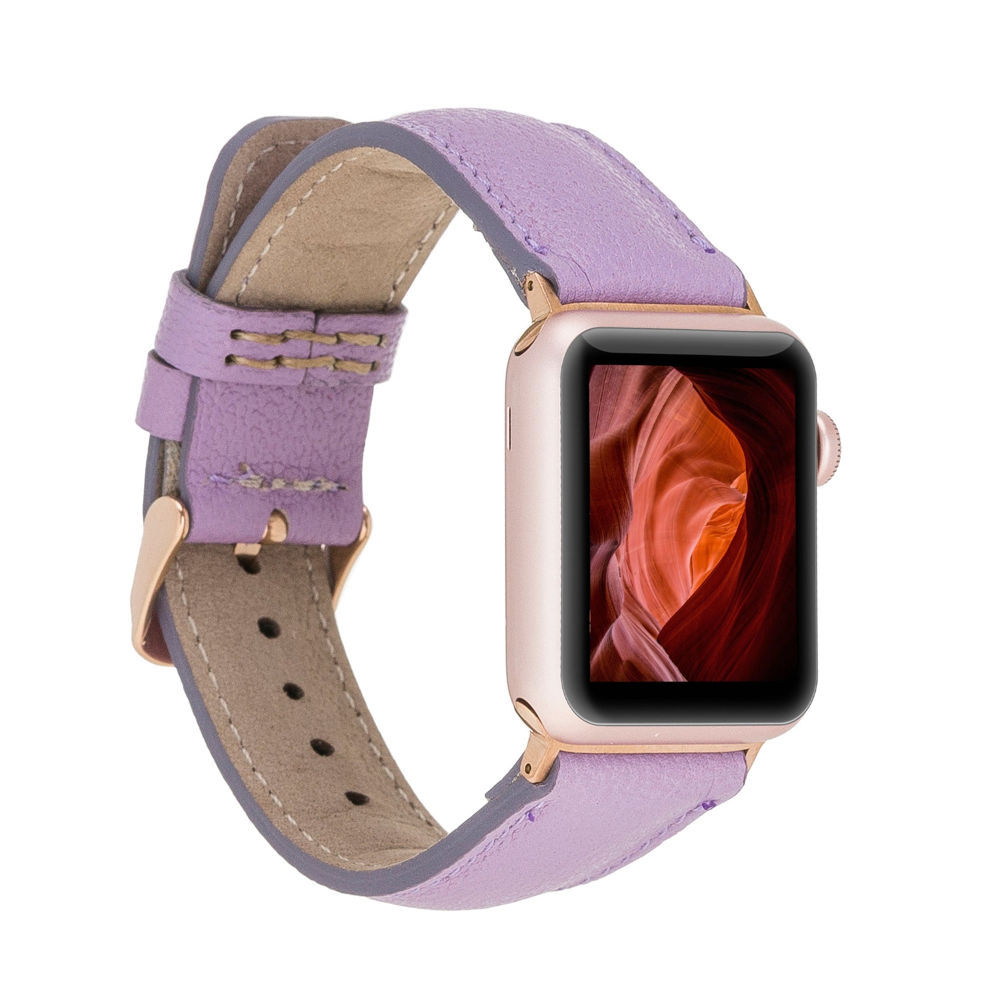Apple Watch Uyumlu Deri Kordon CP22 Lila