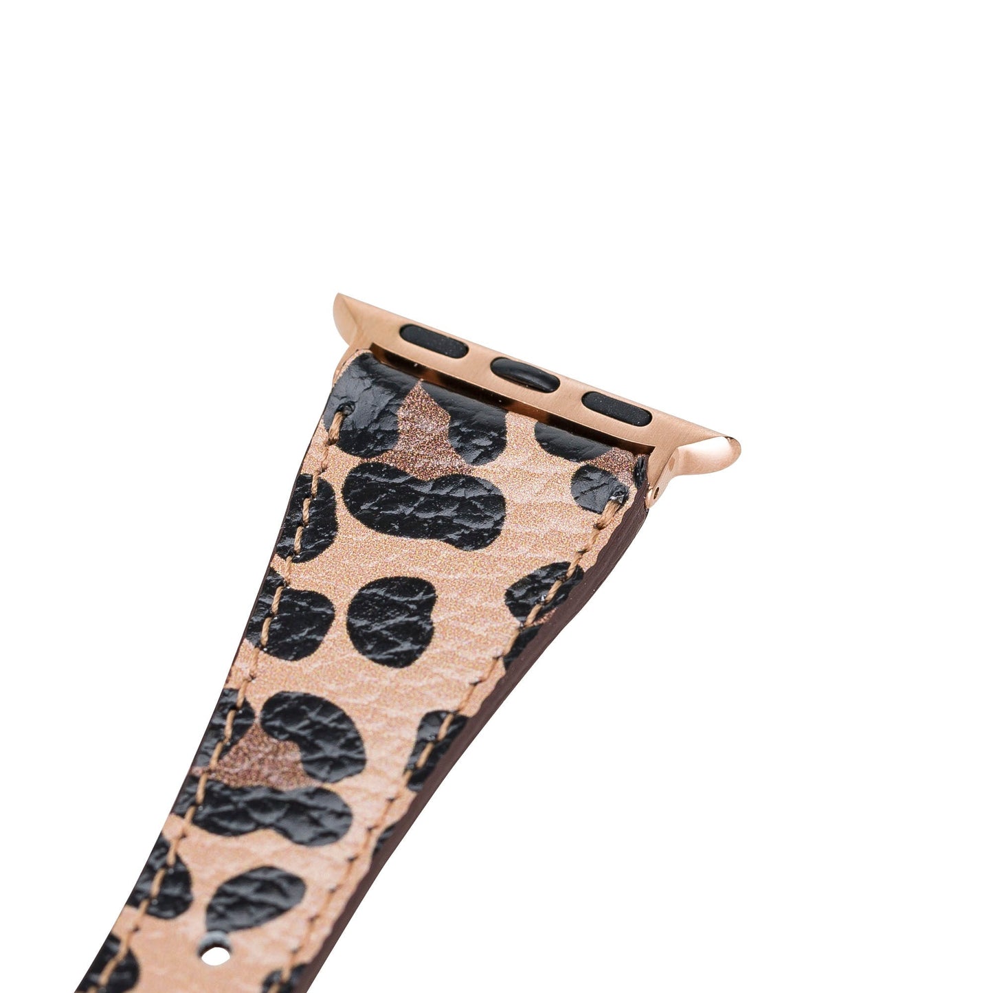 Apple Watch Uyumlu Deri Kordon Roma Leopar