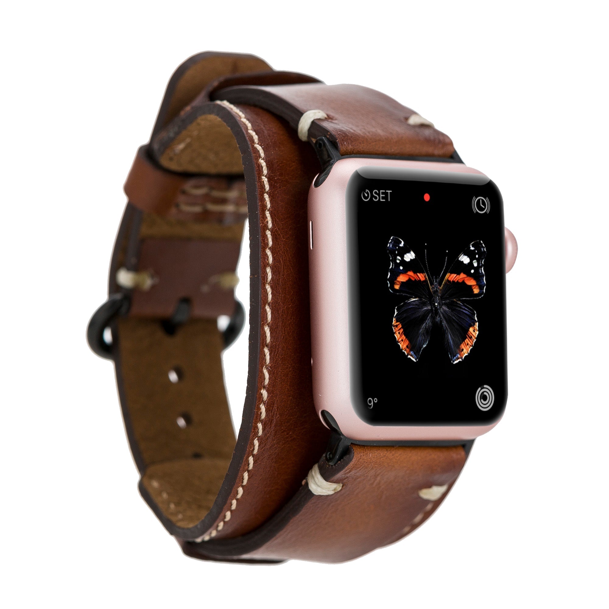 Apple Watch Uyumlu Deri Kordon Cuff PUCF RST2