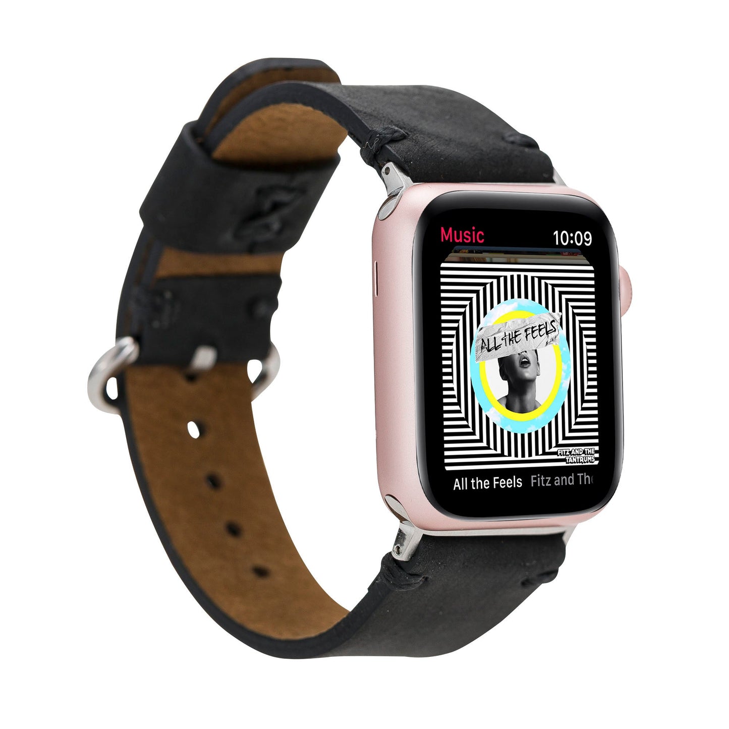 Apple Watch Uyumlu Deri Kordon Orfe G1 Siyah