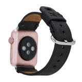 Apple Watch Uyumlu Deri Kordon Orfe G1 Siyah