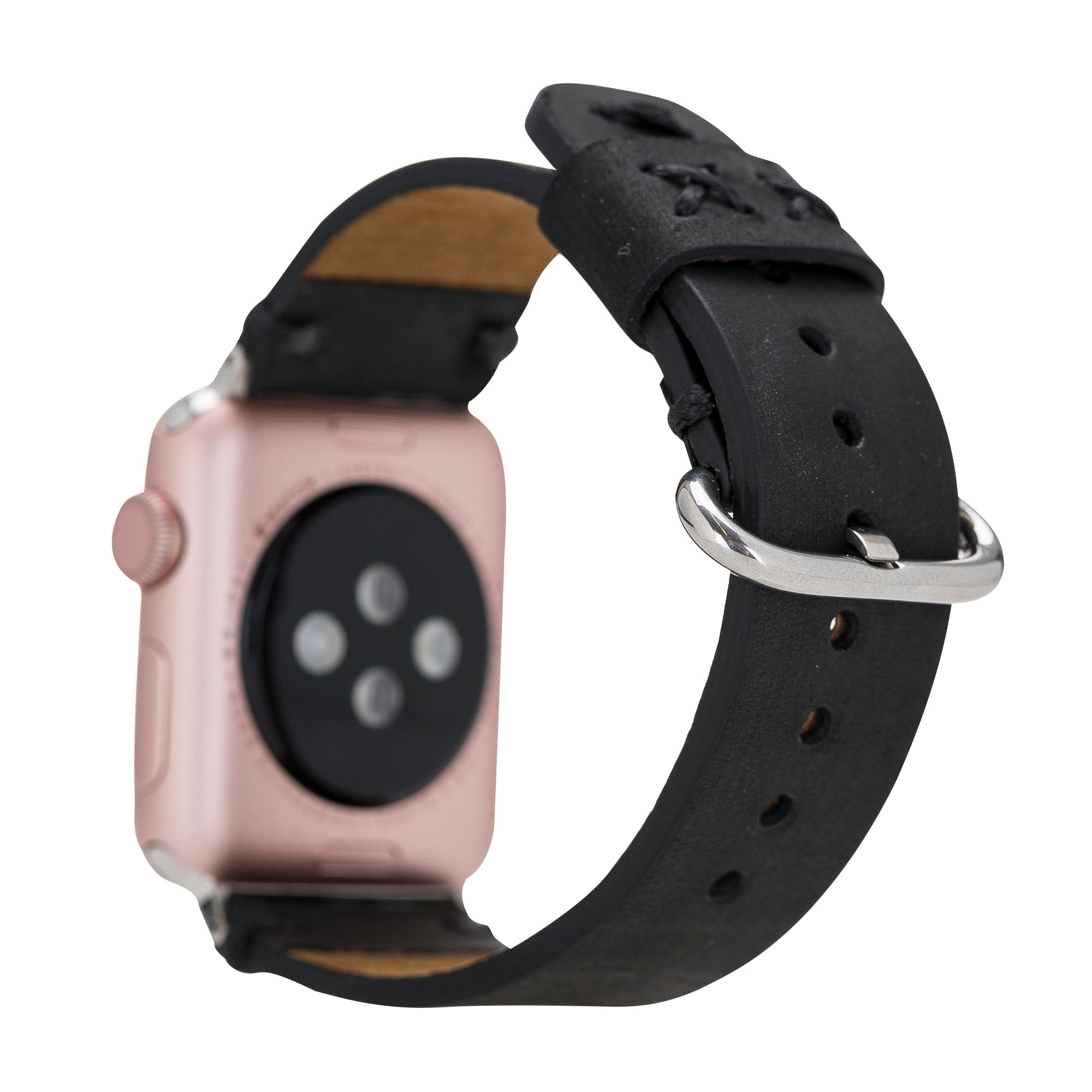 Apple Watch Uyumlu Deri Kordon Orfe G1 Siyah