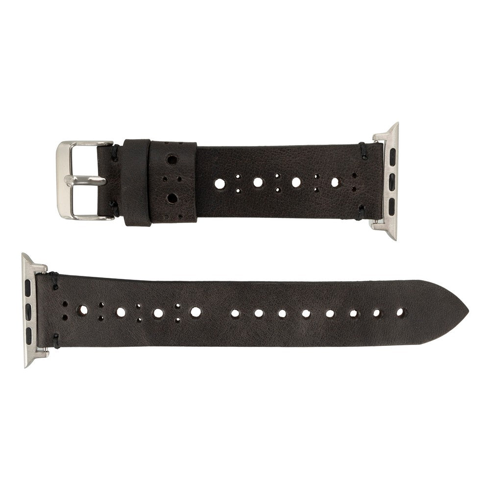 Apple Watch Uyumlu Deri Kordon, Spor, Siyah