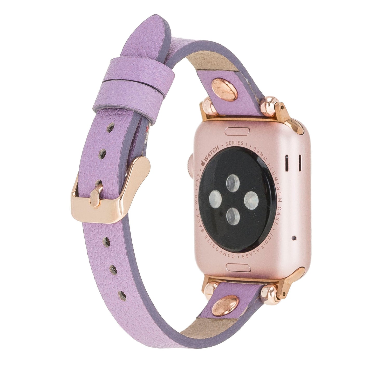 Apple Watch Uyumlu Deri Kordon RT CP22 Lila