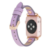 Apple Watch Uyumlu Deri Kordon RT CP22 Lila