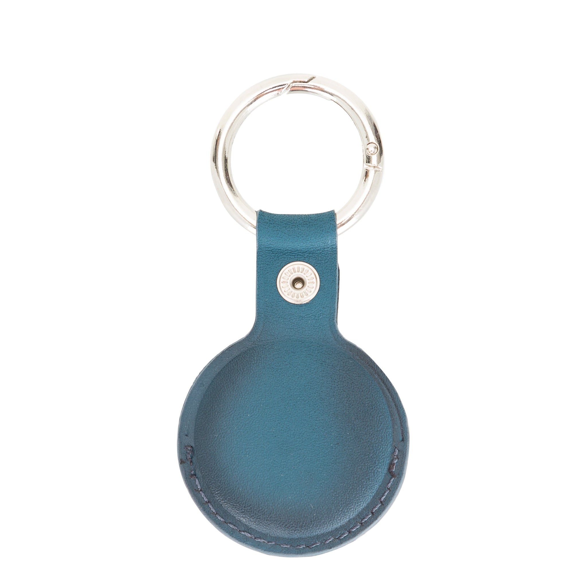 Apple AirTag Uyumlu Deri Anahtarlık Arta BRN4EF Mavi