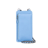 Avjin 6.9 inch Uyumlu Deri Kılıf Cüzdan Askılı ERC8 Mavi