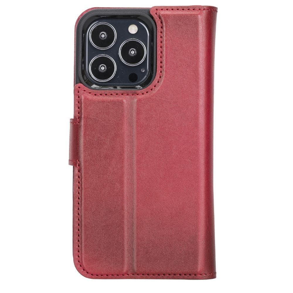 iPhone 13 Mini Uyumlu Hakiki Deri Cüzdanlı Kılıf - Magic