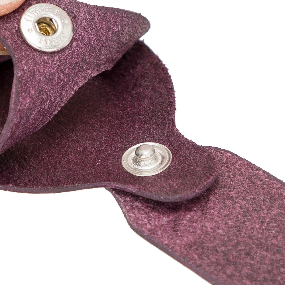 Apple AirTag Uyumlu Deri Anahtarlık Beta AA7 Mor