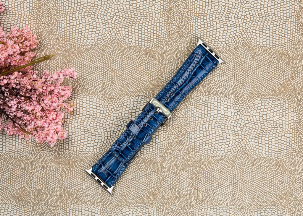 Apple Watch Uyumlu Deri Kordon Croco YK07