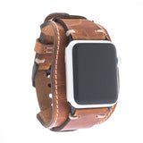 Apple Watch Uyumlu Deri Kordon Cuff V18