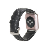 Apple Watch Uyumlu Deri Kordon, Spor Model, Siyah