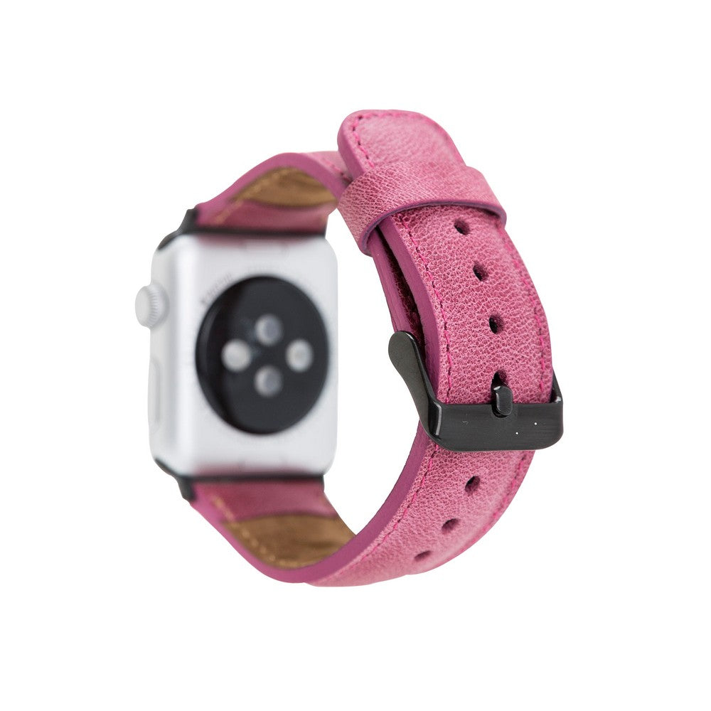 Apple Watch Uyumlu Deri Kordon TN08 Pembe