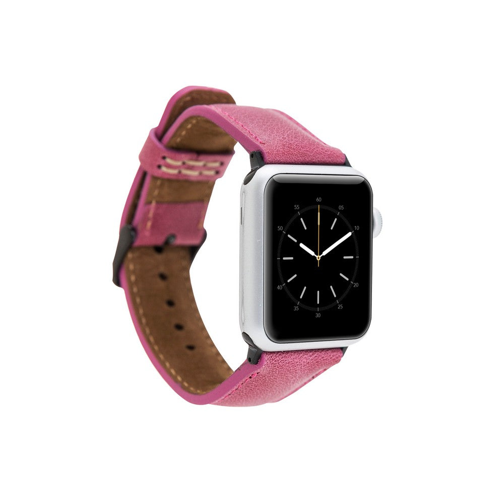 Apple Watch Uyumlu Deri Kordon TN08 Pembe