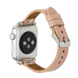 Apple Watch Uyumlu Deri Kordon ST NU1 Pembe