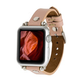 Apple Watch Uyumlu Deri Kordon ST NU1 Pembe