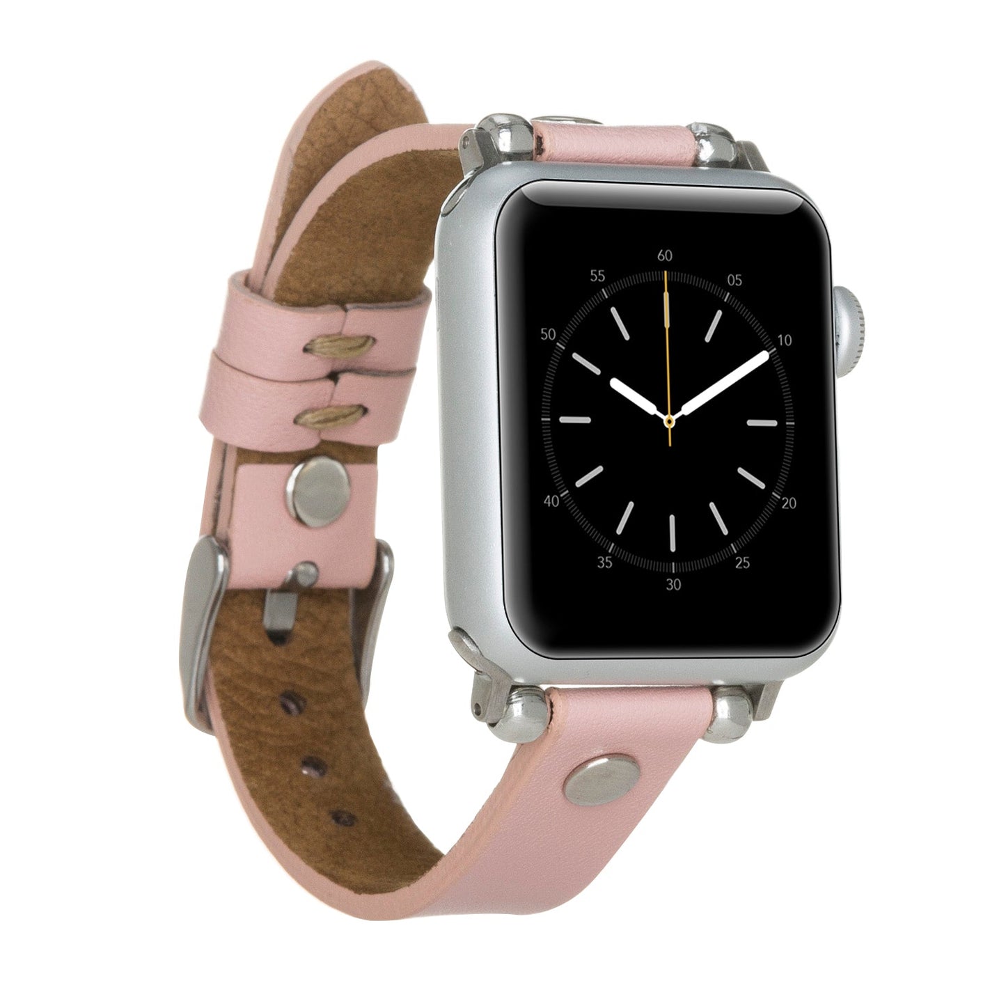 Apple Watch Uyumlu Deri Kordon ST NU2 Pembe