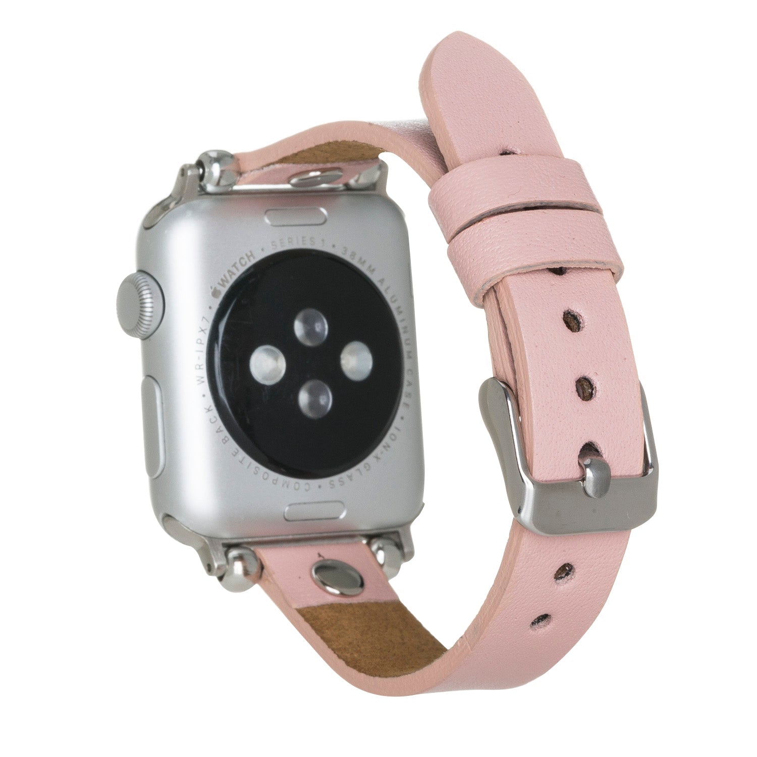 Apple Watch Uyumlu Deri Kordon ST NU2 Pembe