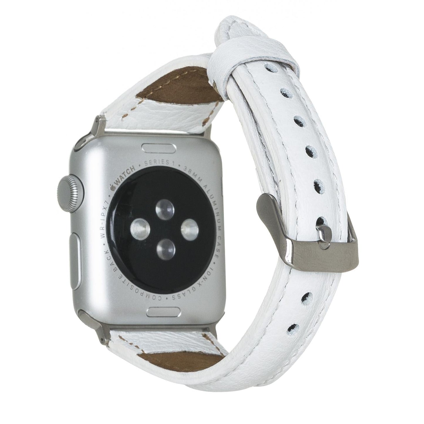 Apple Watch Uyumlu Deri Kordon Slim F3 Beyaz