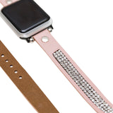 Apple Watch Uyumlu Deri Kordon DT Taşlı NU2