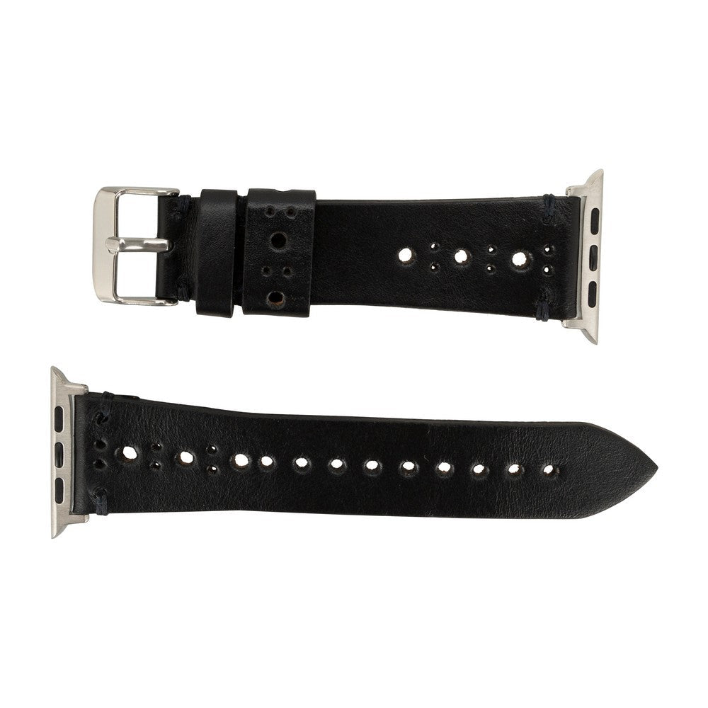 Apple Watch Uyumlu Deri Kordon, Spor, Siyah