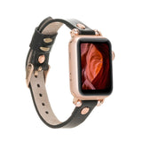 Apple Watch Uyumlu Deri Kordon RT RST1 Siyah