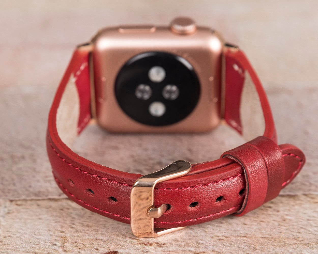 Apple Watch Uyumlu Deri Kordon Slim V4EF