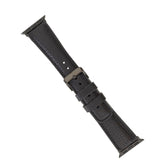 Apple Watch Uyumlu Deri Kordon FL1 Siyah