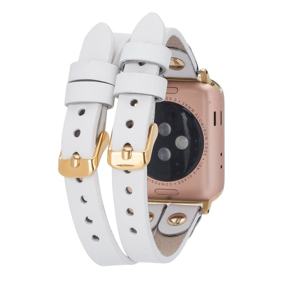 Apple Watch Uyumlu Deri Kordon Ely Double Tour GT F3