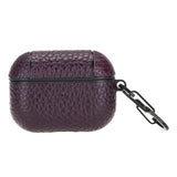 Apple AirPods Pro Uyumlu Deri Kılıf Juni ERC13 Mor