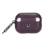 Apple AirPods Pro Uyumlu Deri Kılıf Juni ERC13 Mor