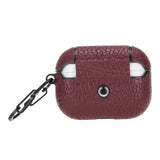 Apple AirPods Pro Uyumlu Deri Kılıf Juni ERC14 Bordo